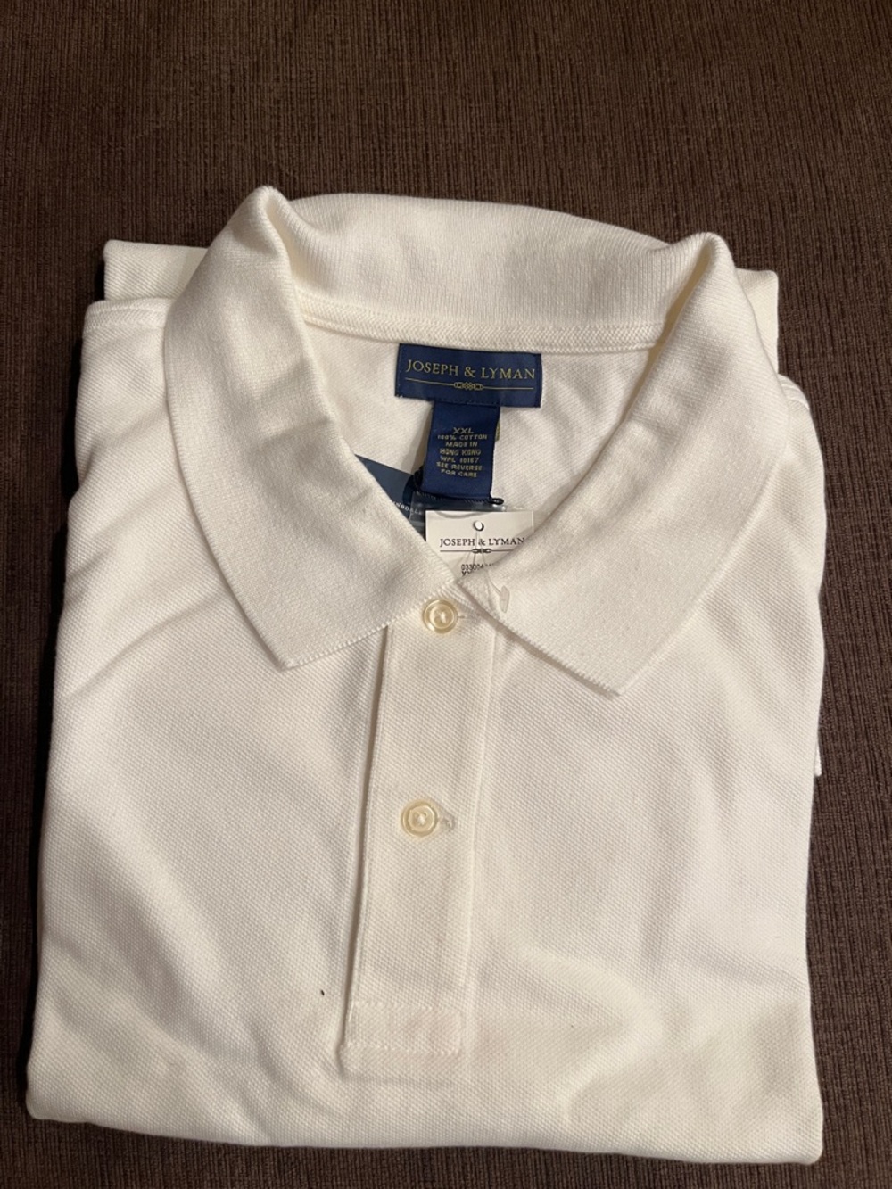 Joseph Lyman Men’s Creamy White Pique Polo